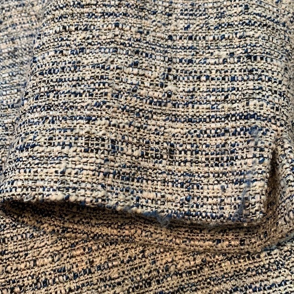 KASPER Cropped 3/4 Sleeve Tweed Jacket Blue White & Black Women’s 2P - Picture 15 of 16